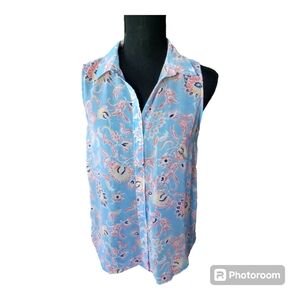 L❤️VE TREE Floral Decor All Over, Sleeveless, V-Neck, Longer in Back than Front